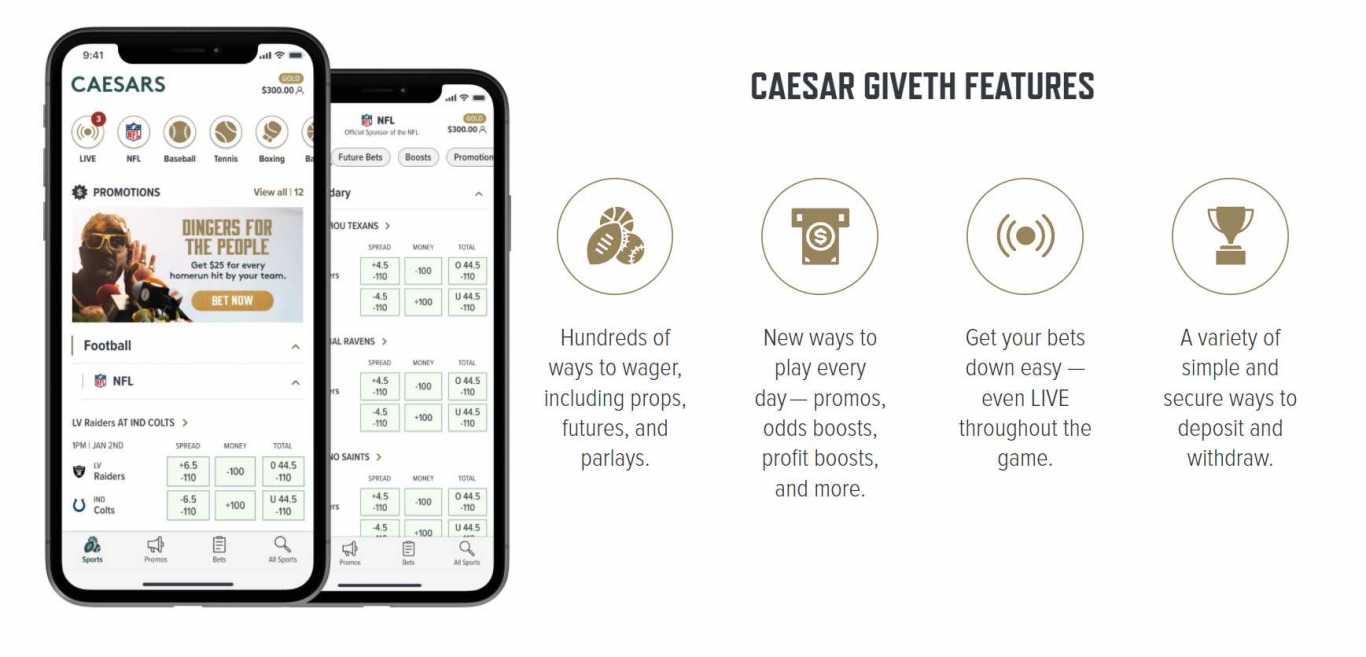 Download Caesars Sportsbook app Iowa for free